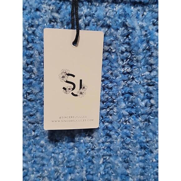Sincerely Jules Size S Womens NWT Blue Knit Cozy Long Sleeve Sweater NWT #W1 - Picture 3 of 11